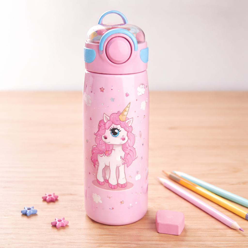 Cartoon Insulated Water Bottle - 620 ml