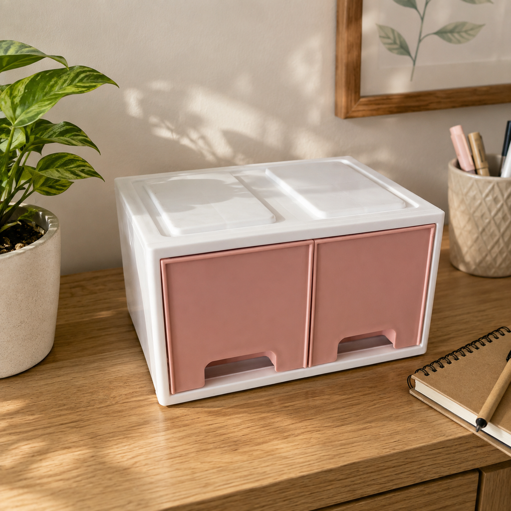 Dual Drawer Storage Box