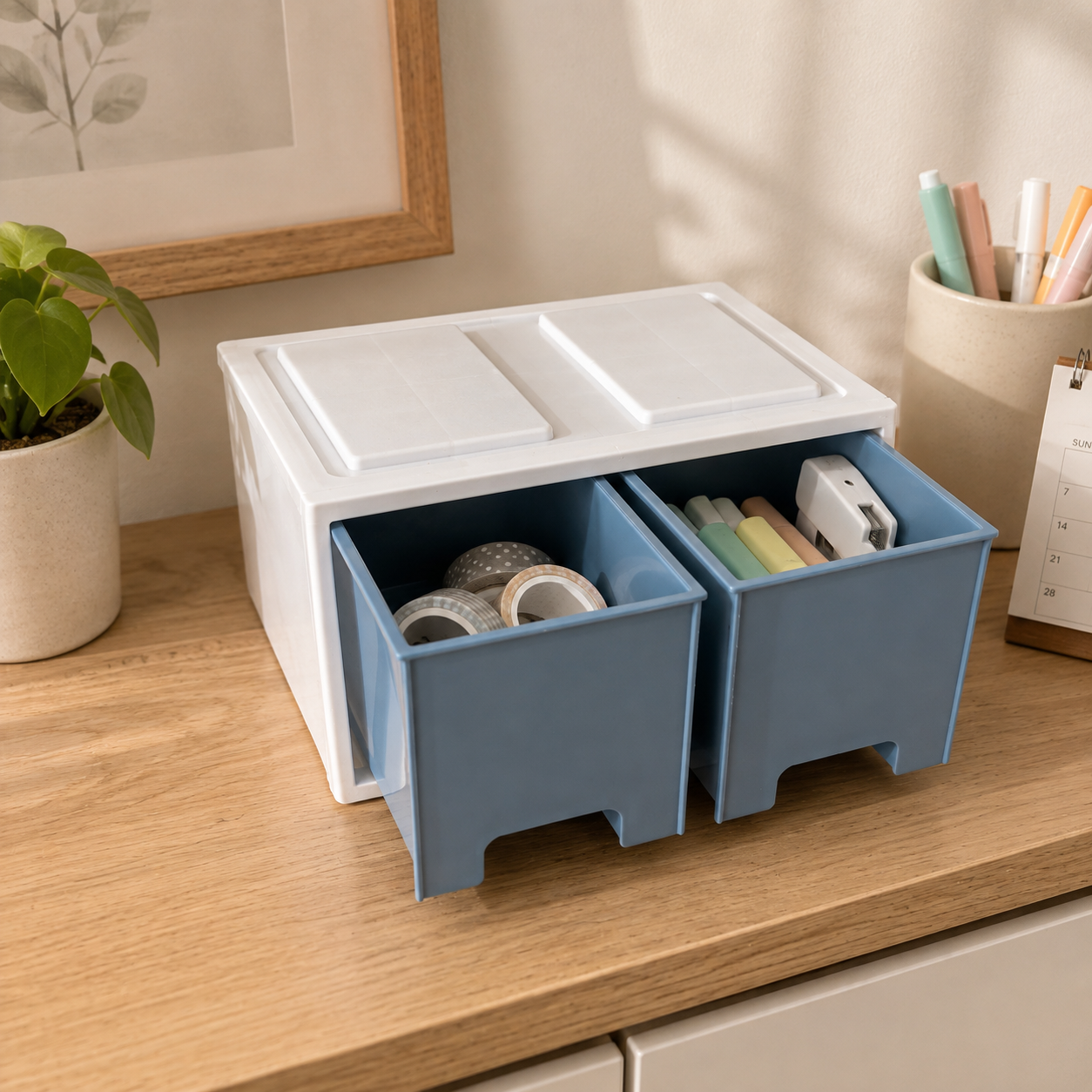 Dual Drawer Storage Box
