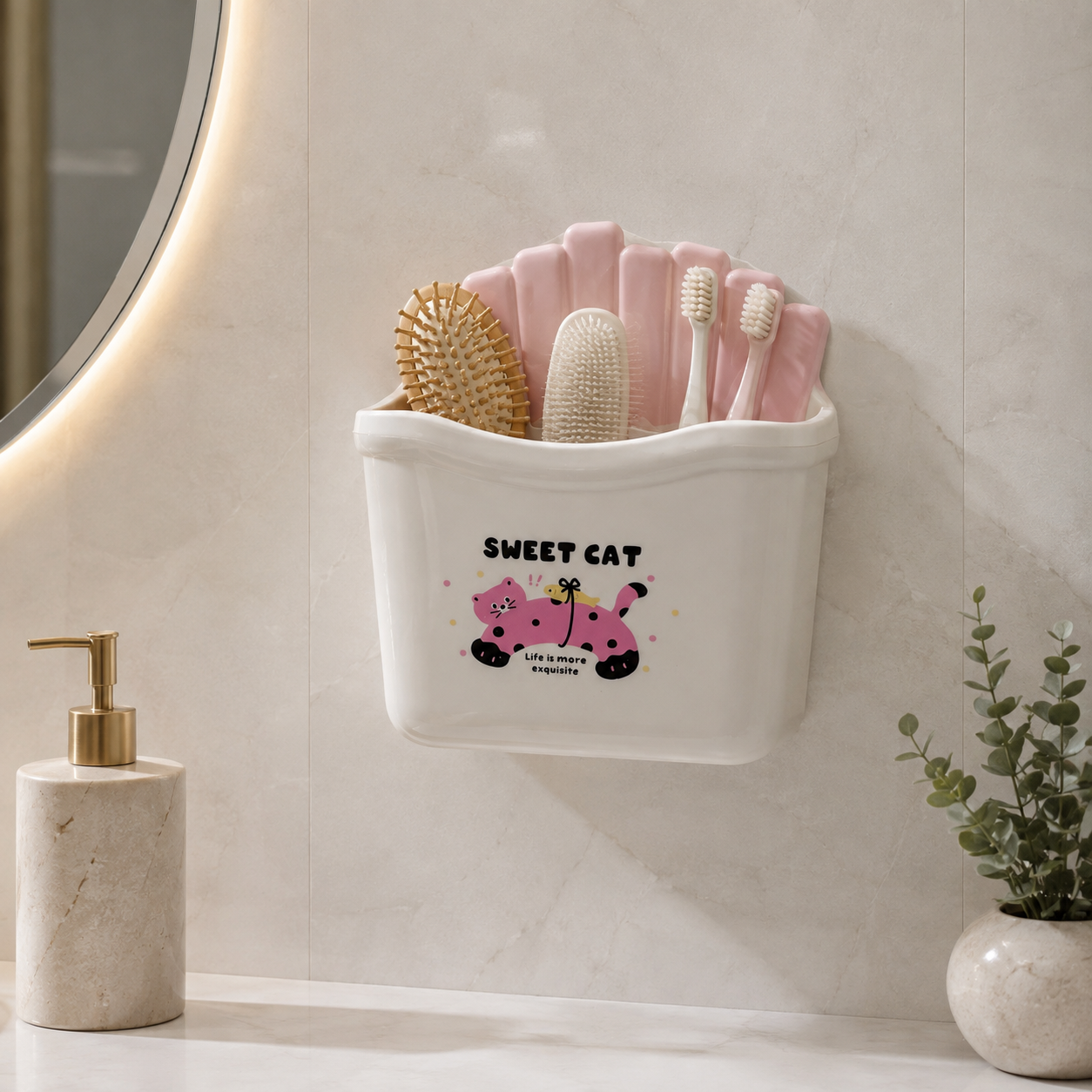 Cute Brush Holder Wall Mounted