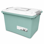 Storage bin with locking lid