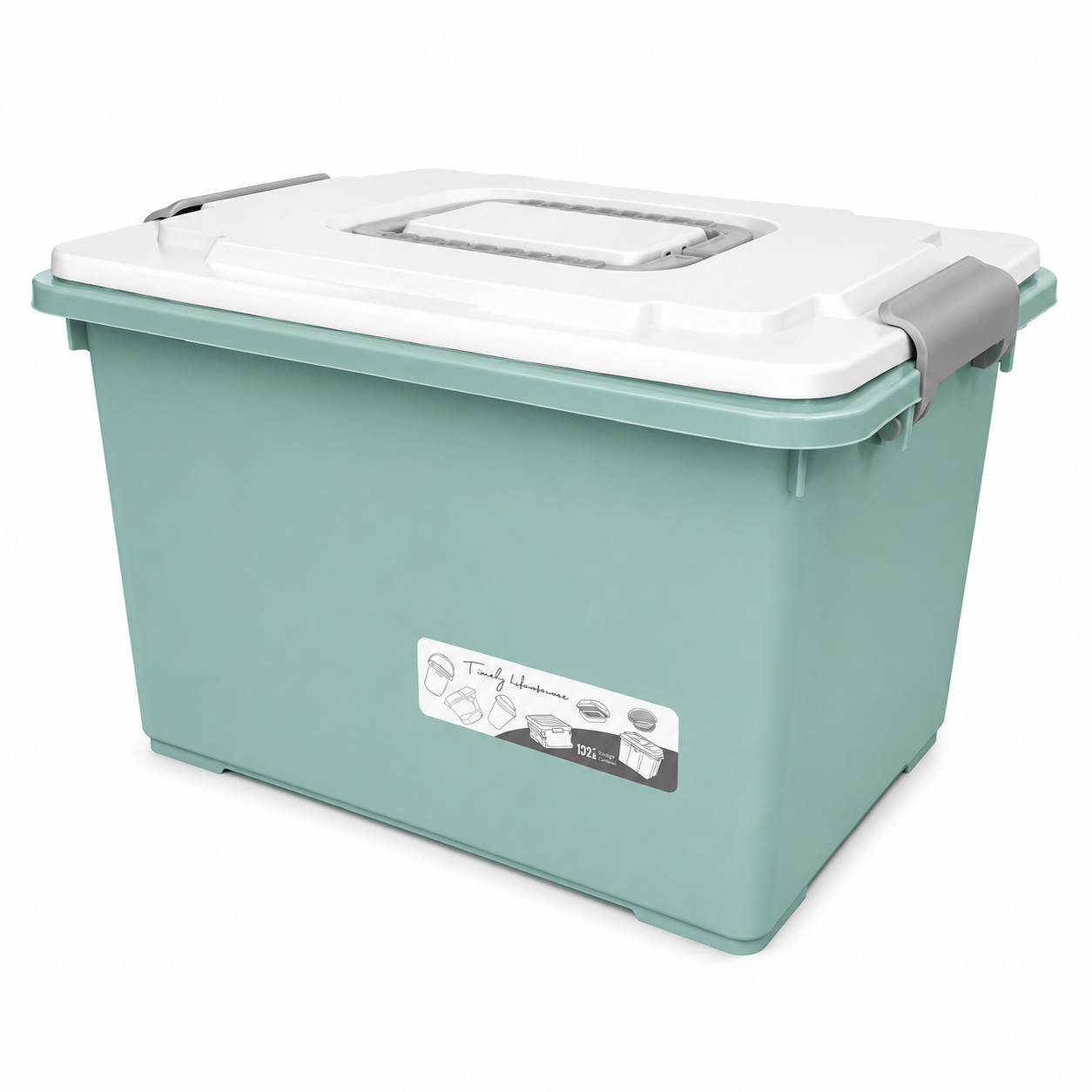 Storage bin with locking lid