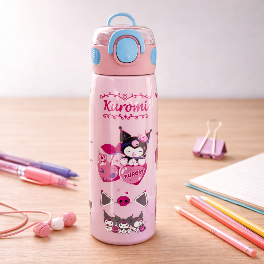 Cartoon Insulated Water Bottle - 620 ml