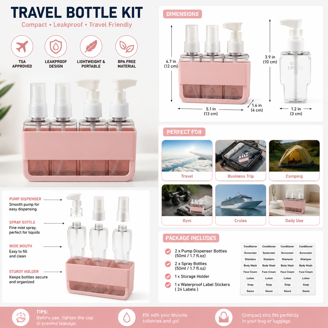 Travel Dispenser Set