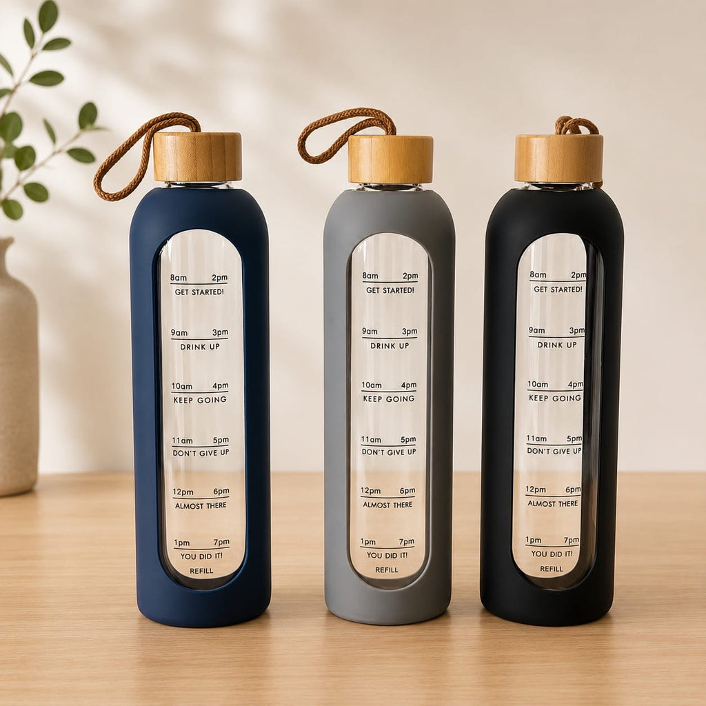 Time mark Glass bottle ( 1 ltr)