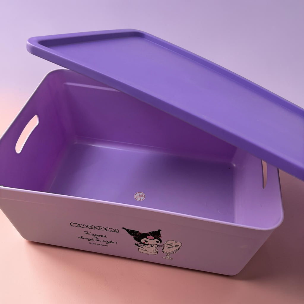 Kids Cartoon Storage Box with Lid - Medium