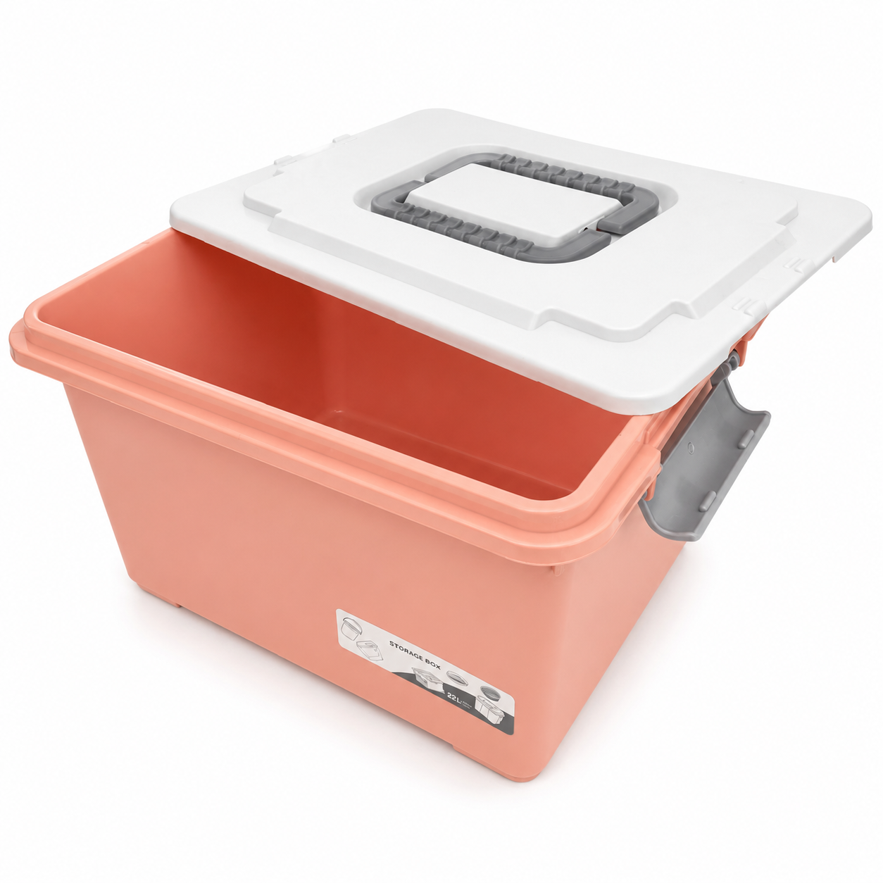 Storage bin with locking lid