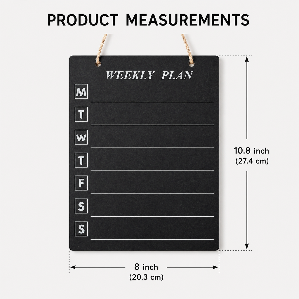 Hanging chalk board planner