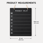 Hanging chalk board planner