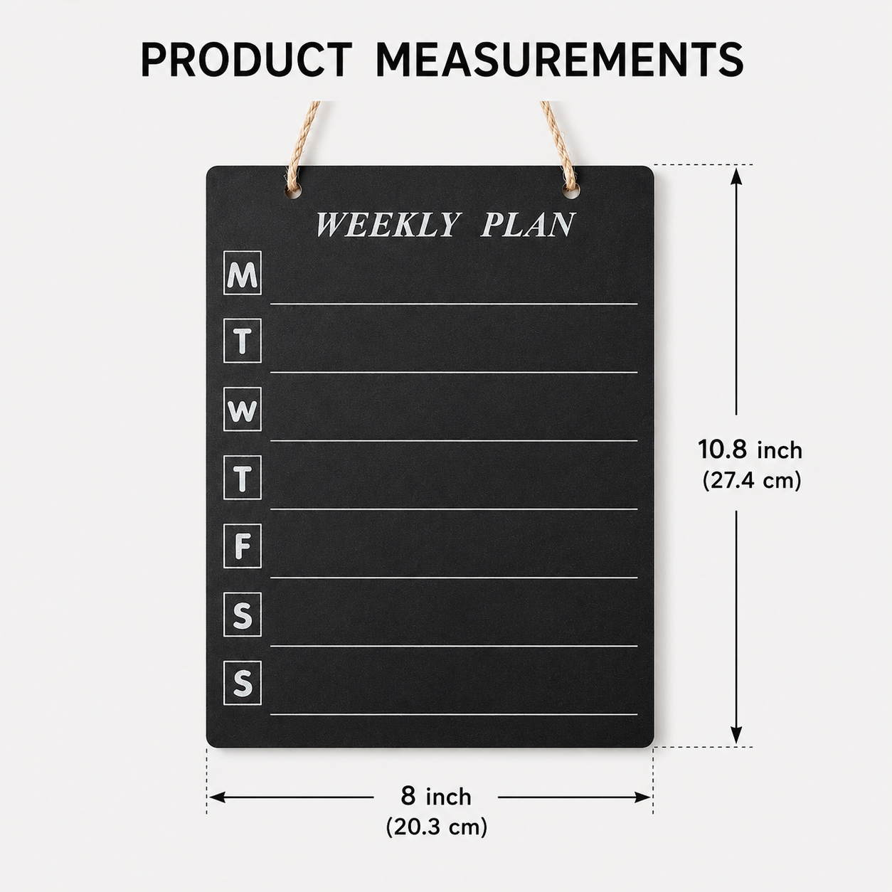 Hanging chalk board planner