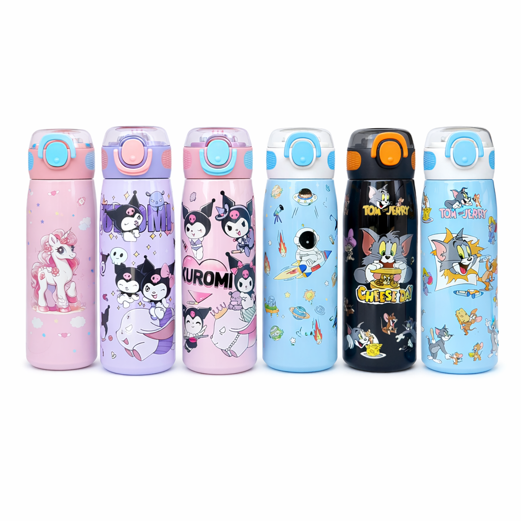 Cartoon Insulated Water Bottle - 620 ml