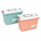 Storage bin with locking lid