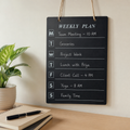 Hanging chalk board planner
