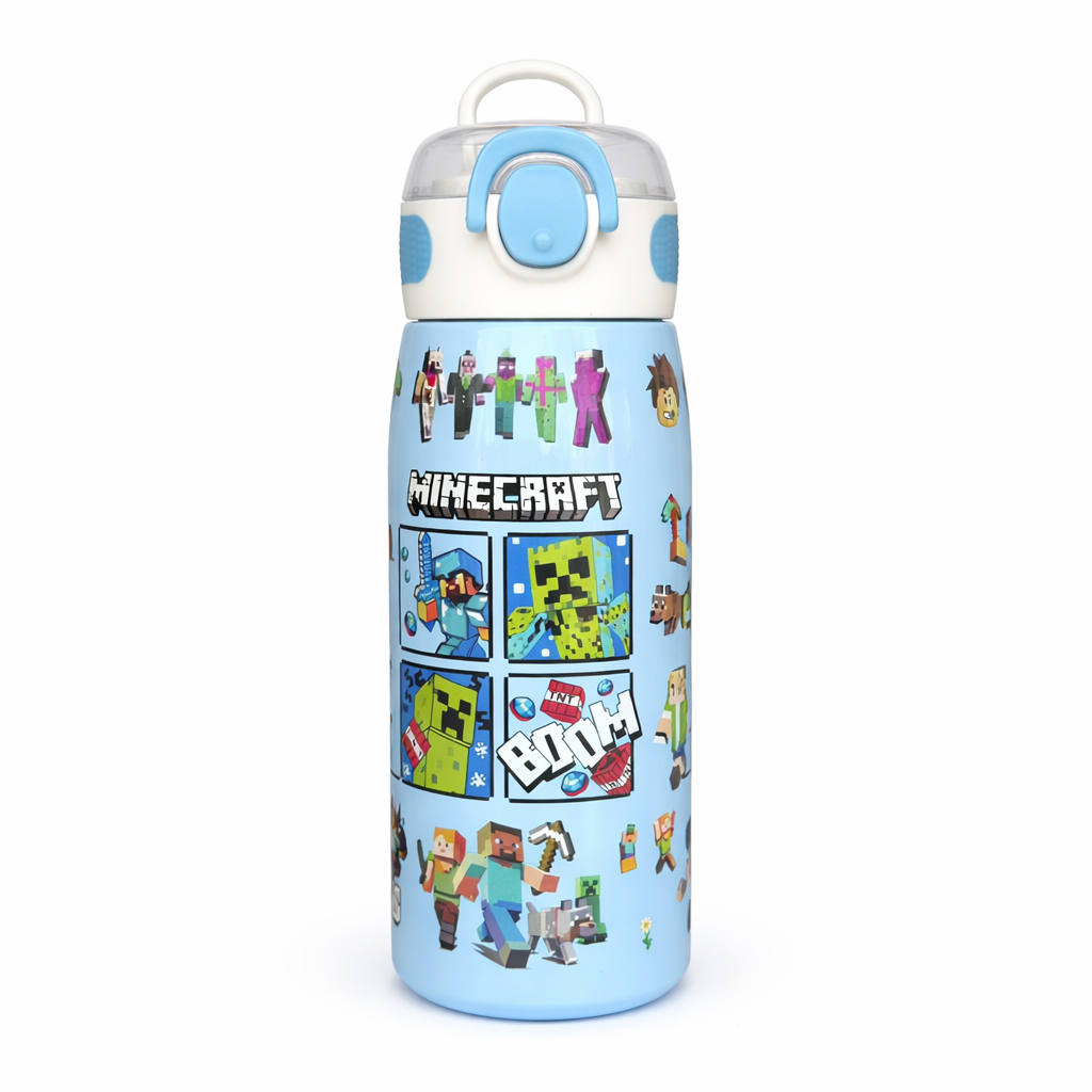 Cartoon Insulated Water Bottle - 620 ml