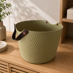 Textured Storage basket with handle