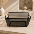 Wooden Handle Mesh Basket - Big