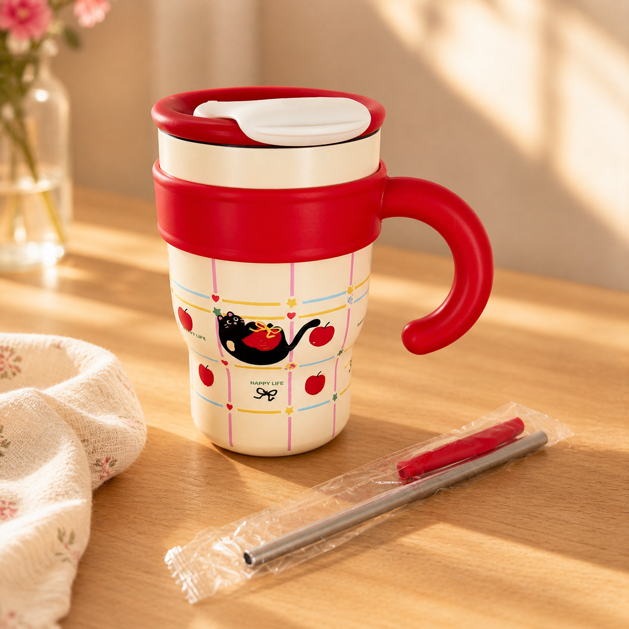 Kawai Tumbler with Steel Straw