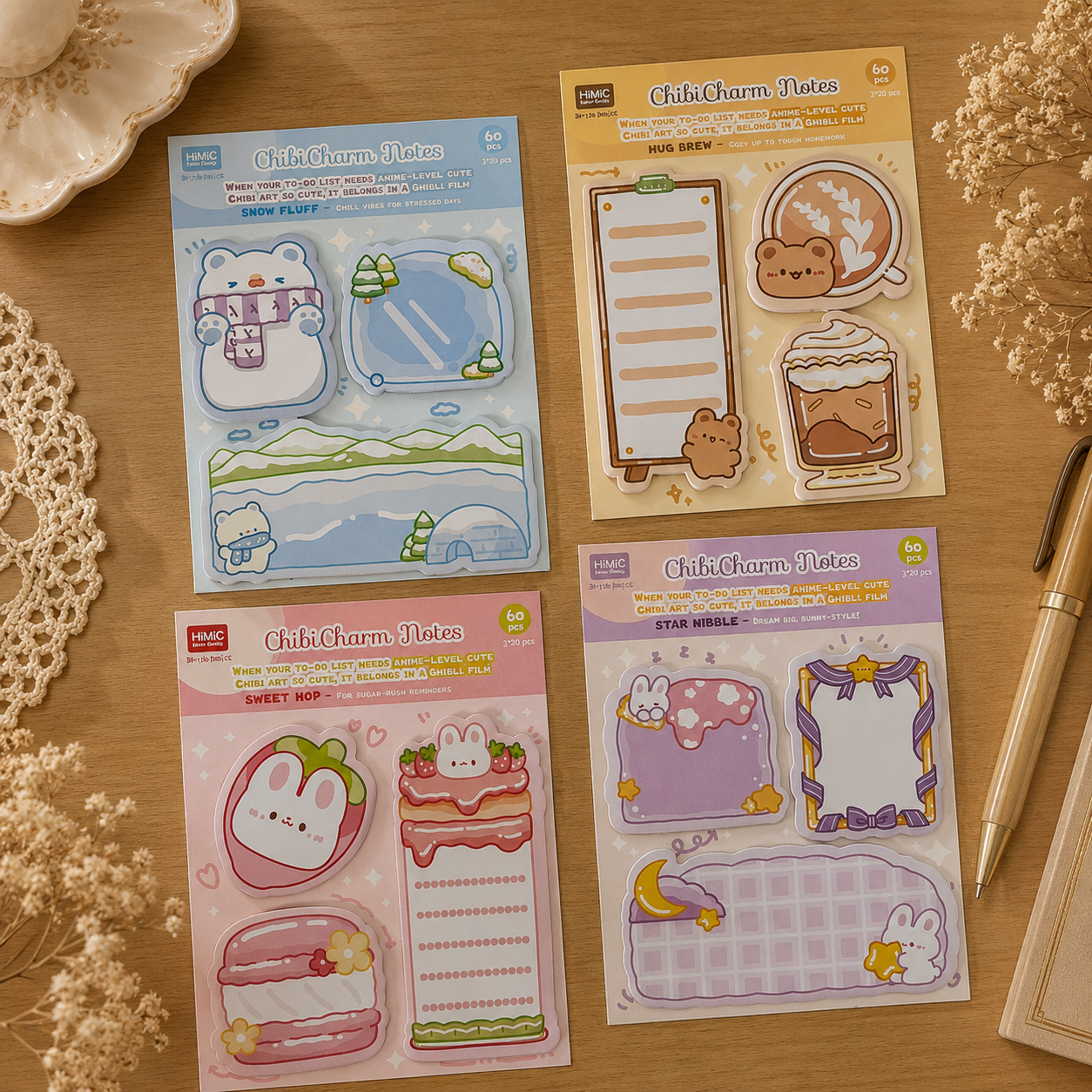 Sweet Hop Sticky Notes (60 Pieces)