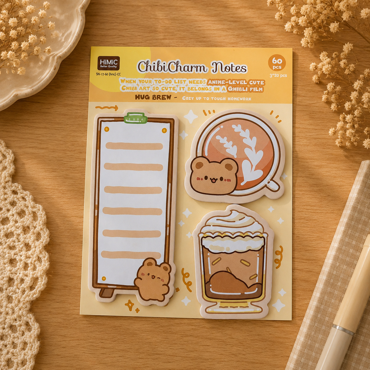 Sweet Hop Sticky Notes (60 Pieces)