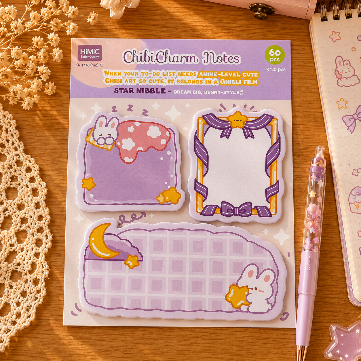 Sweet Hop Sticky Notes (60 Pieces)