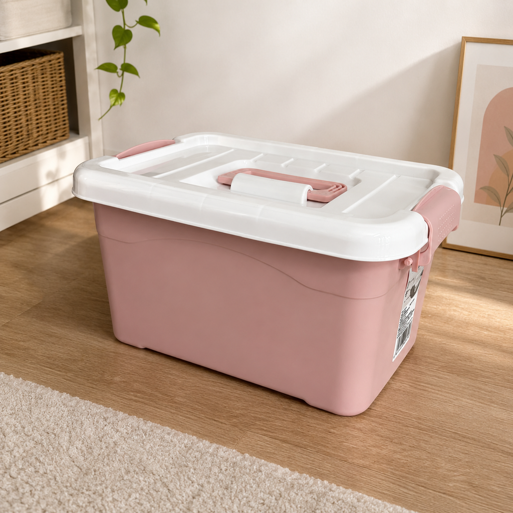Pastel storage bin with Locking Lid