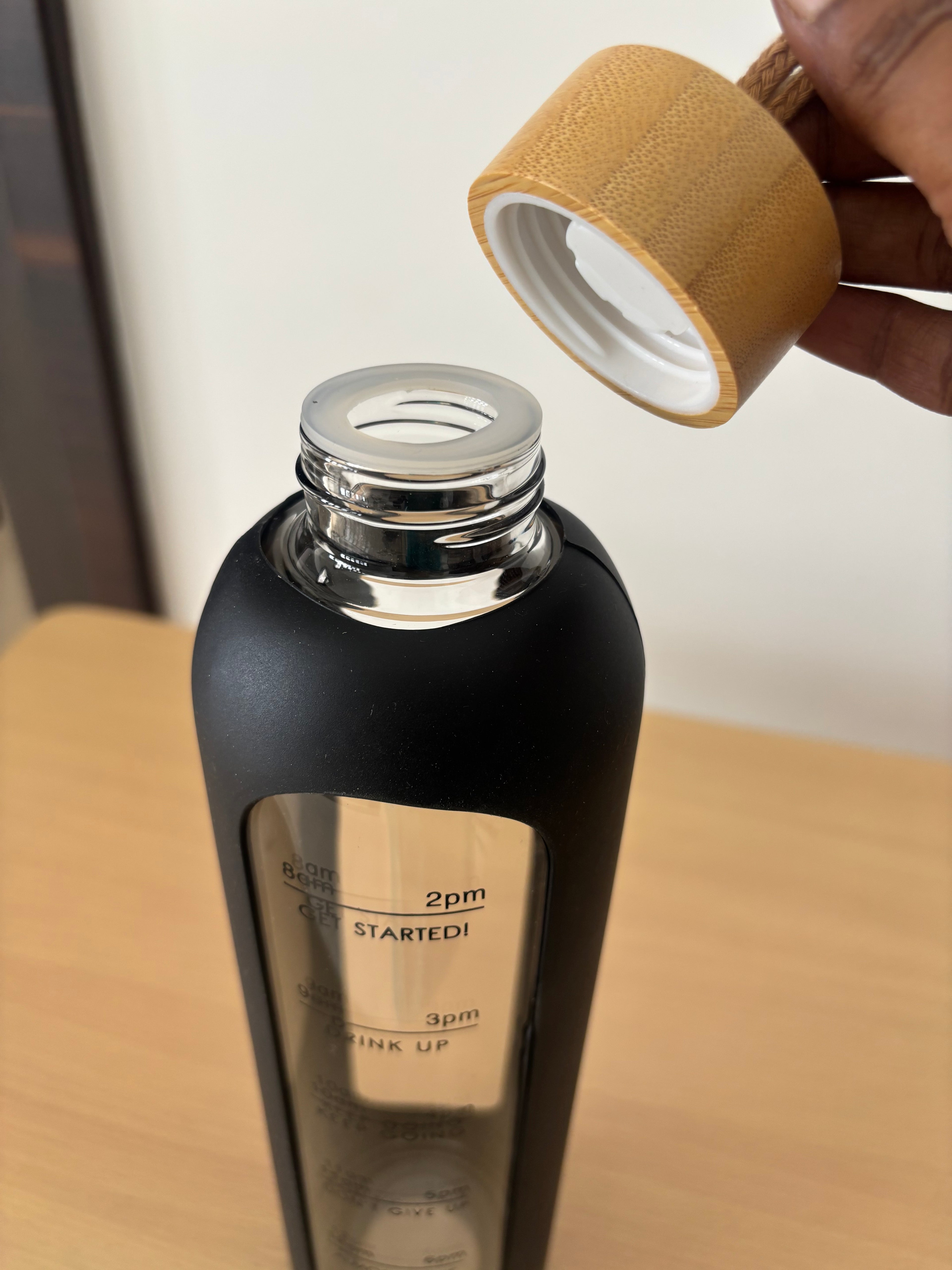 Silicon grip glass bottle