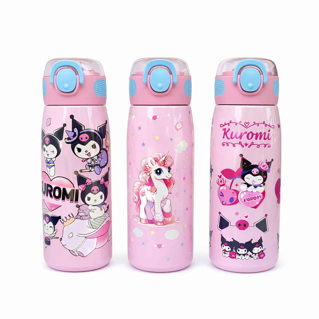 Cartoon Insulated Water Bottle - 620 ml