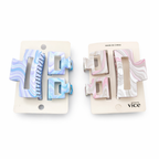 Marble 3 Pcs Combo Trendy Hair Claw