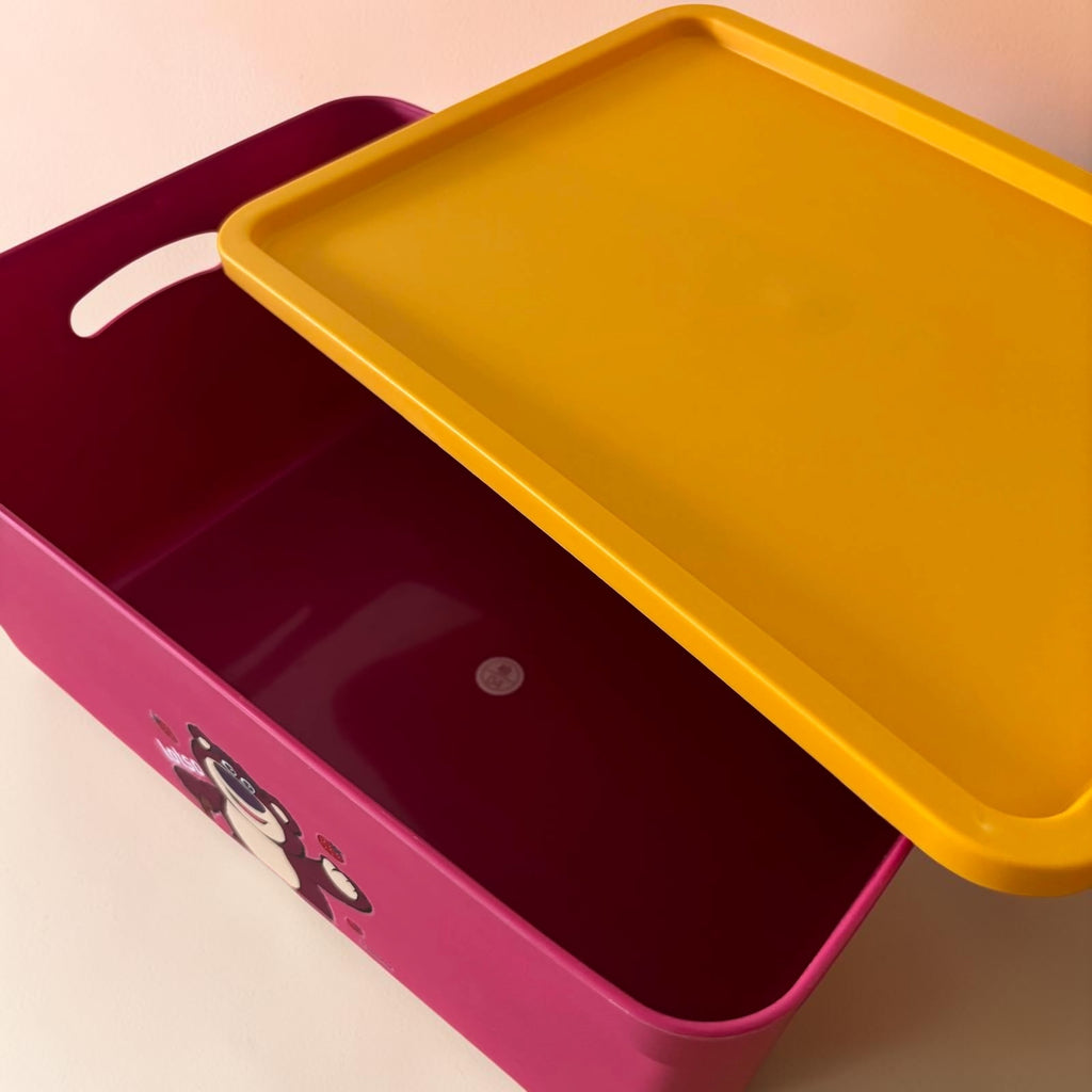 Kids Cartoon Storage Box with Lid - Medium