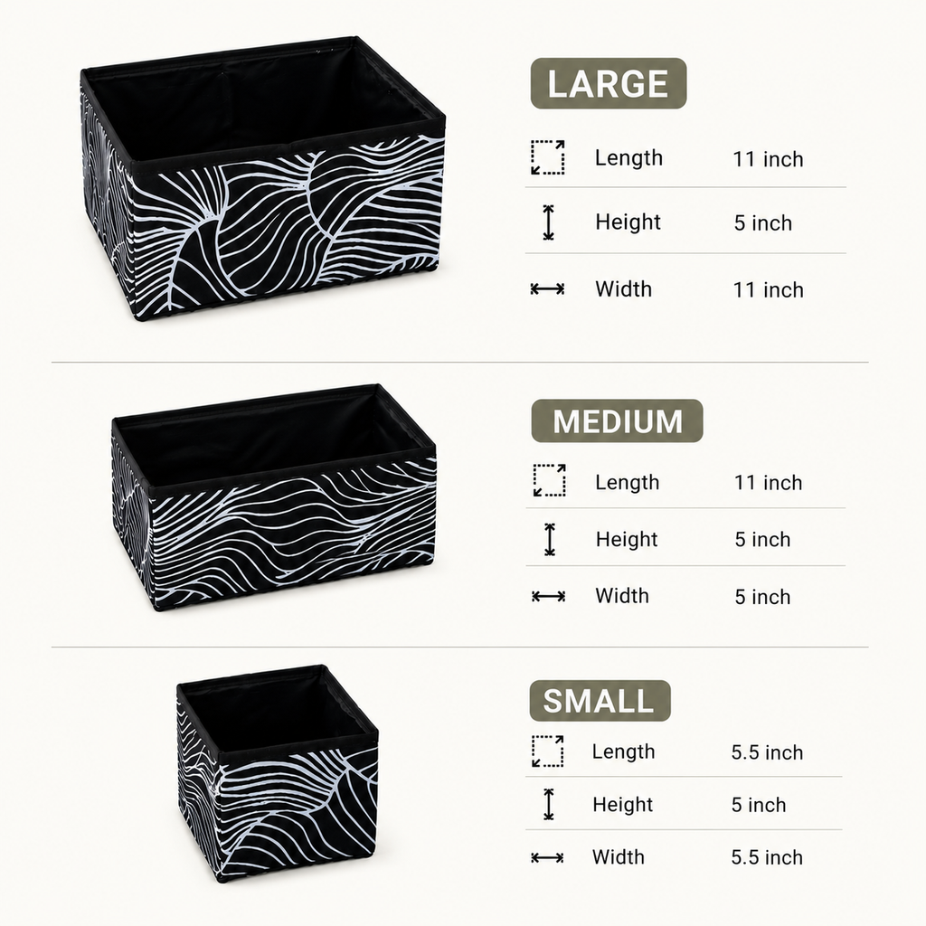 Black Storage Cloth (Set of 3)