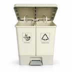 Dual compartment kitchen Dustbin with Lid