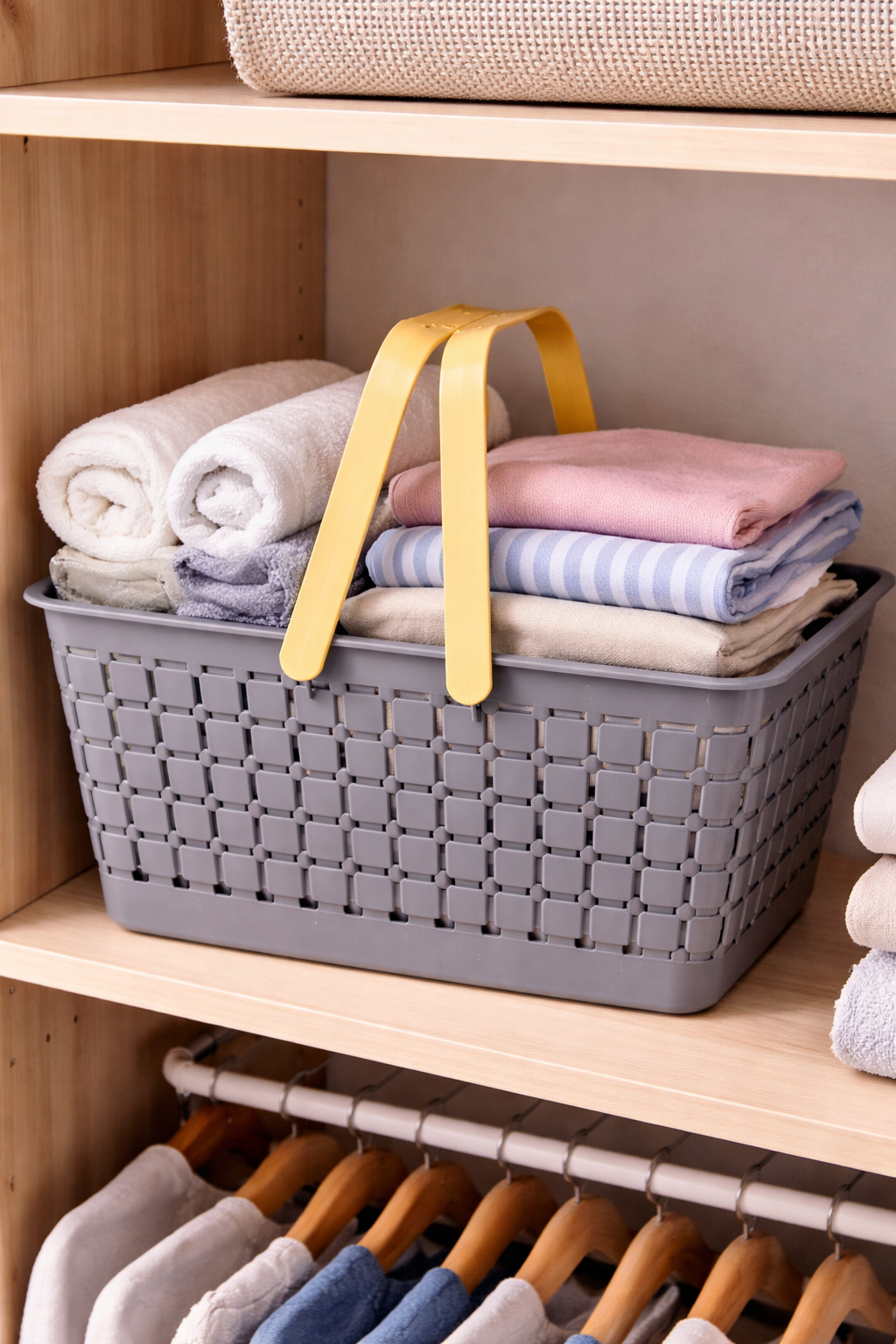 Multipurpose Plastic Basket with Handle