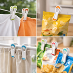 Multipurpose Plastic Clips Set – Strong Grip Clips for Food Sealing, Clothes, Crafts & Home Use (10 Pcs)
