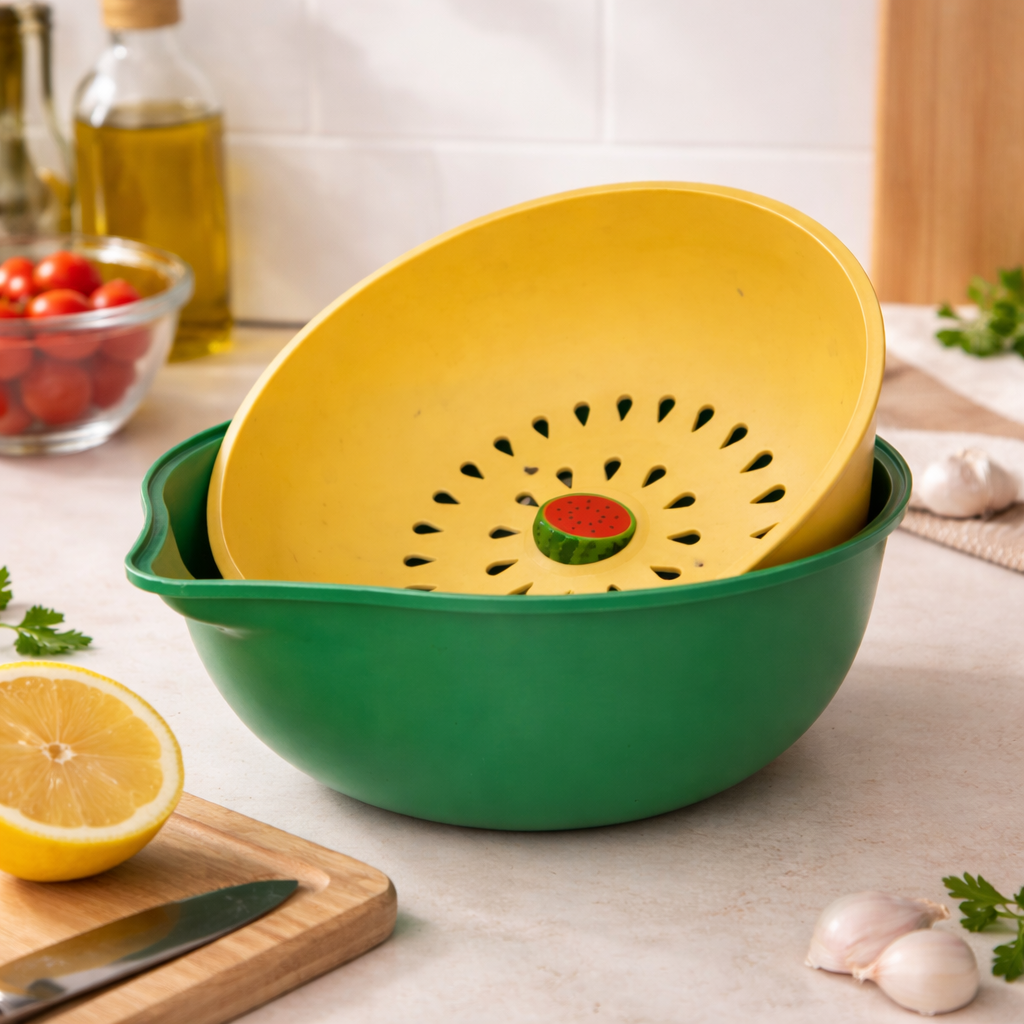 Dual Layer Strainer Bowl Set (Assorted)