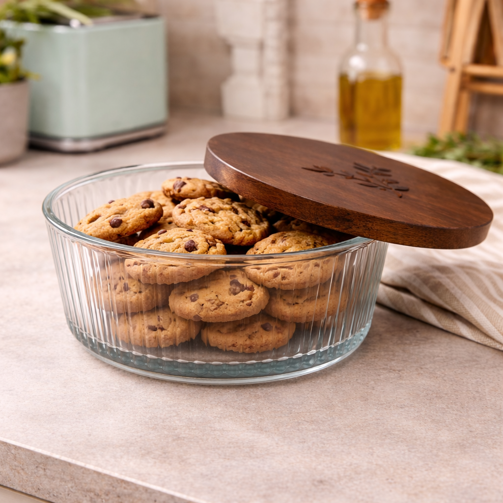 Glass Engraved ROTI BOX