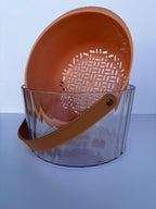 Transparent Acrylic Kitchen Strainer Basket with Inner Drain Tray | Multi-Use (Assorted)