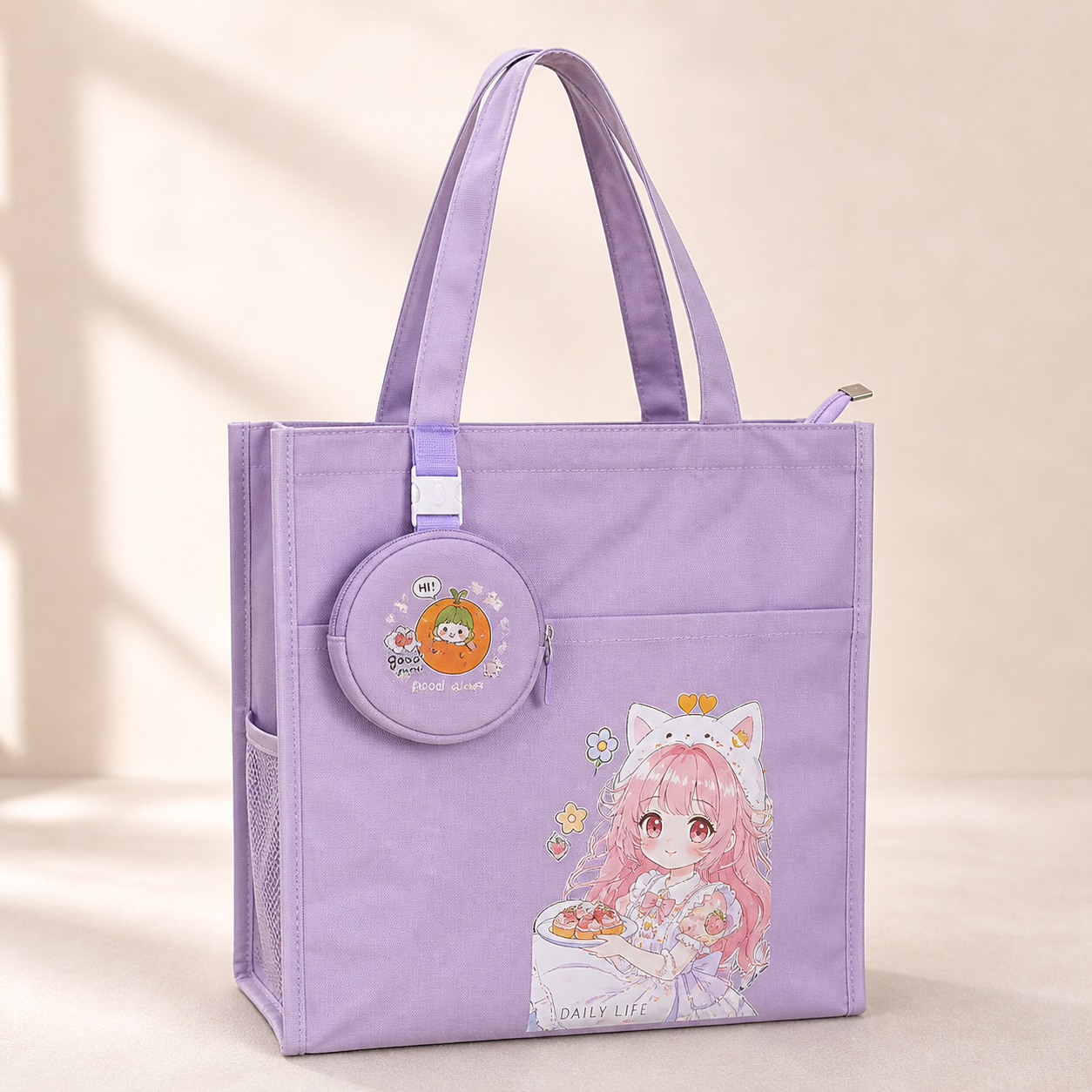 Tote Bag with Detachable Pouch