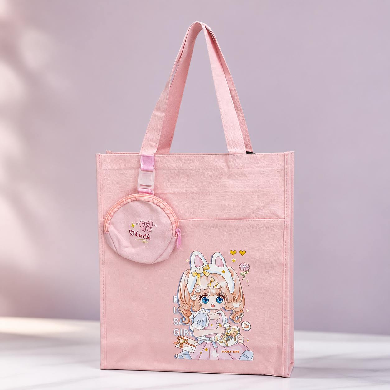 Tote Bag with Detachable Pouch