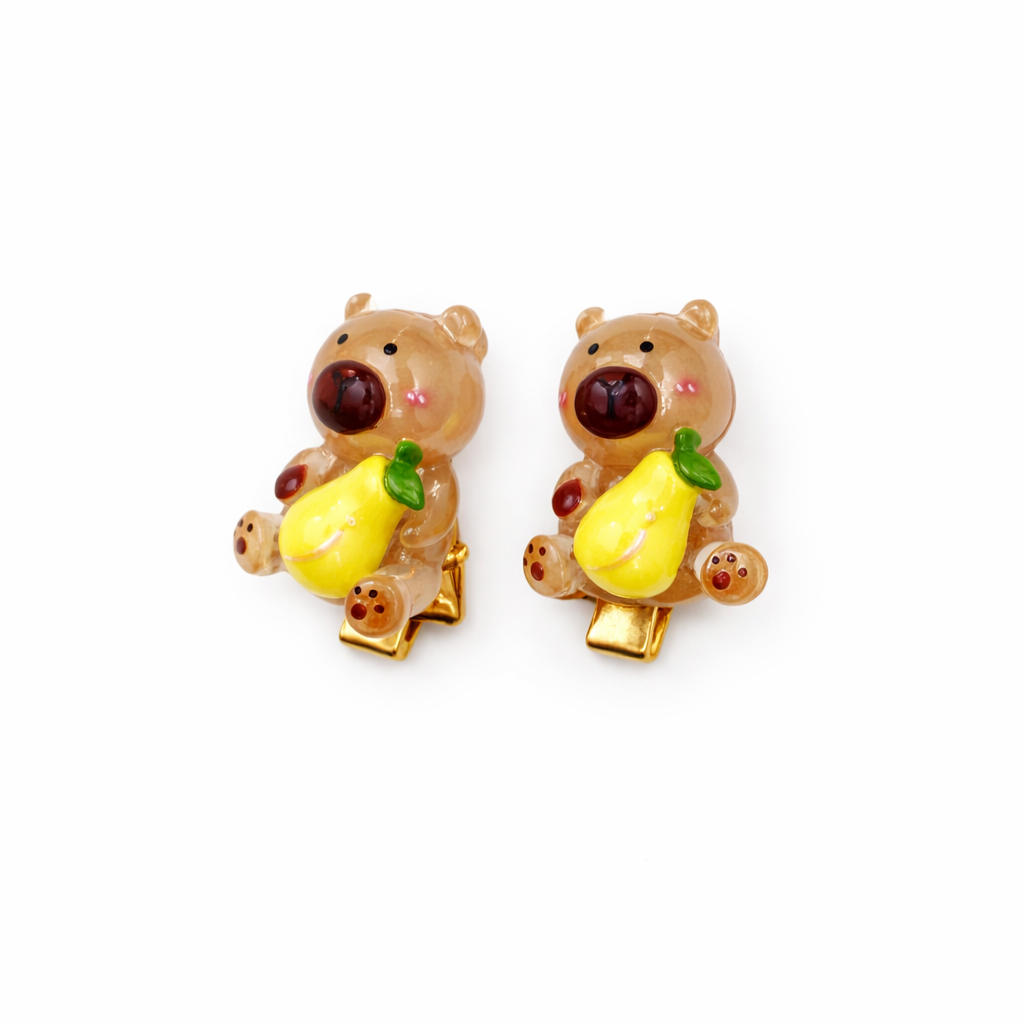 Cute Resin Teddy Kids Hair Clip