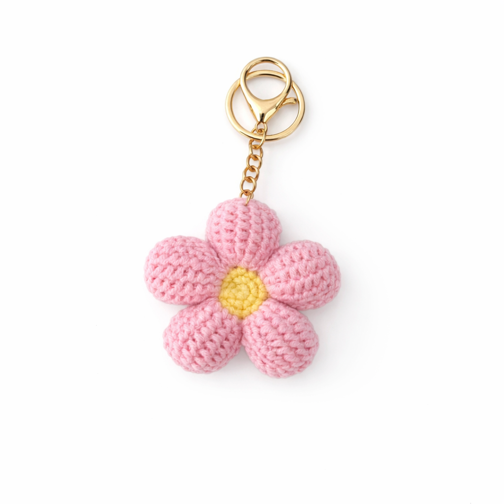 Crochet Flower KeyChain