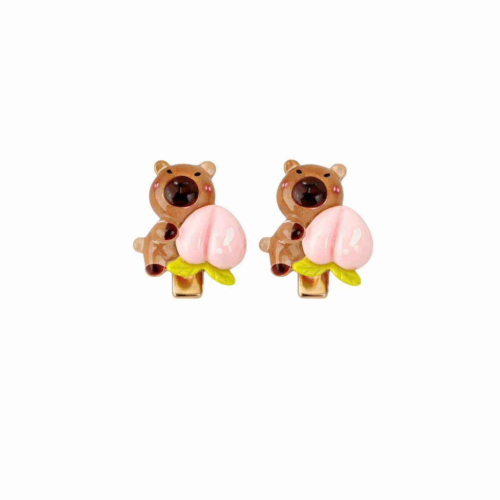 Cute Resin Teddy Kids Hair Clip