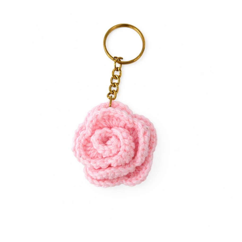 Rose Crochet KeyChain