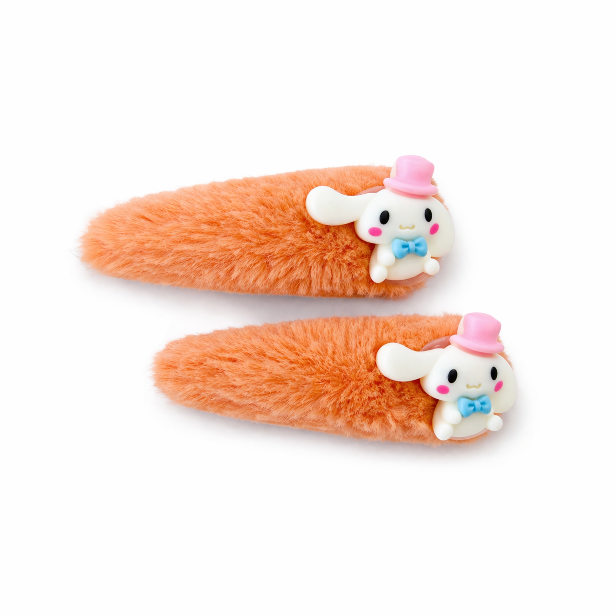 Soft Fur Bunny Hair Snap Set