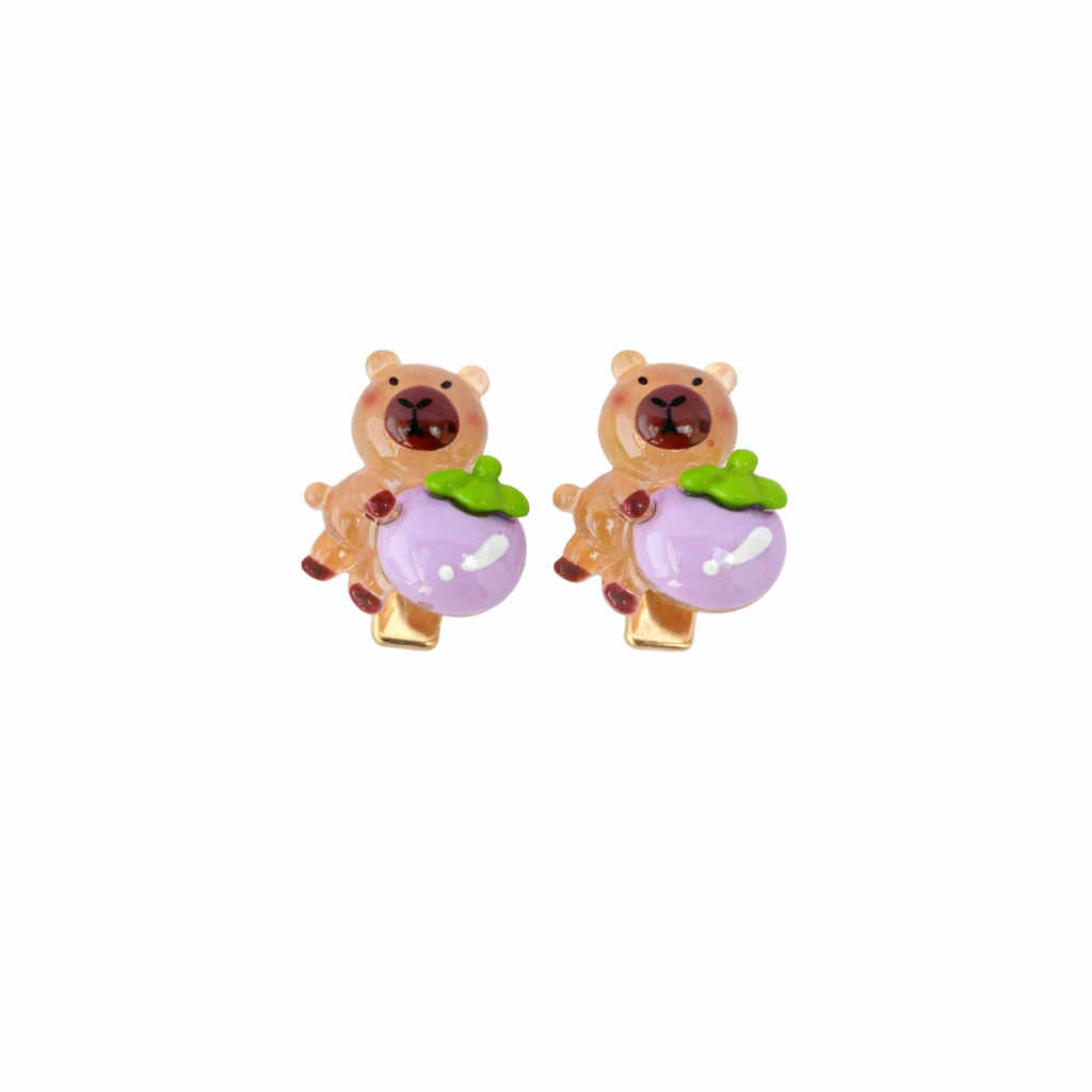 Cute Resin Teddy Kids Hair Clip