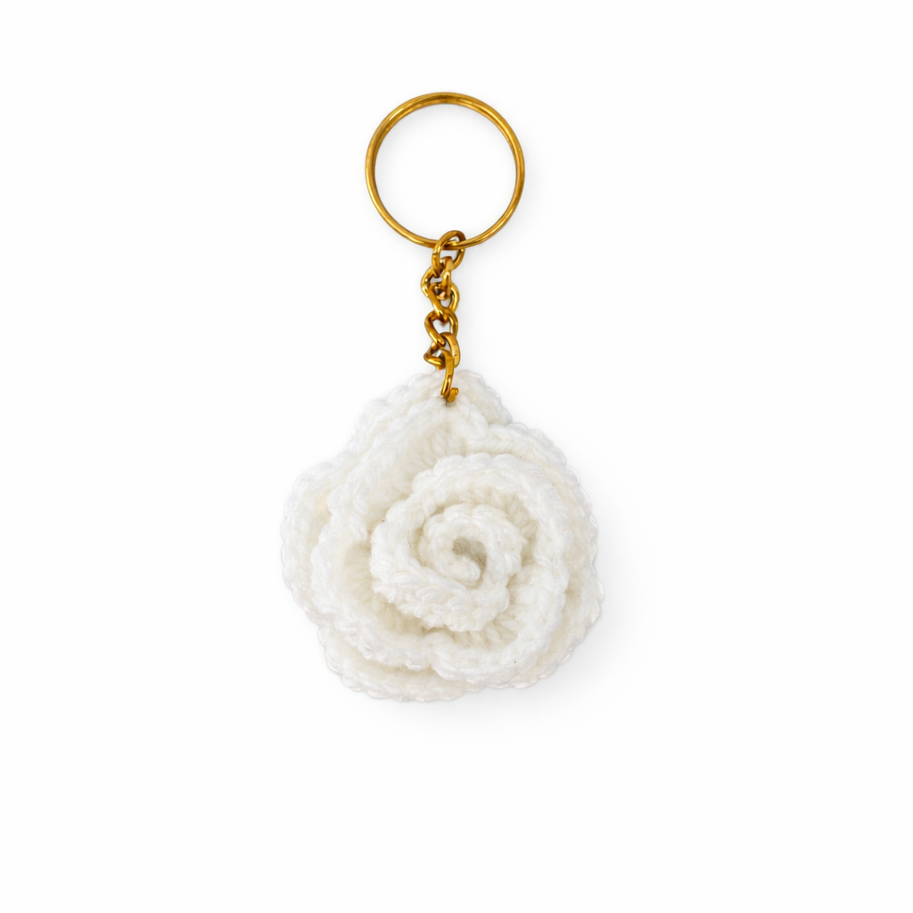 Rose Crochet KeyChain