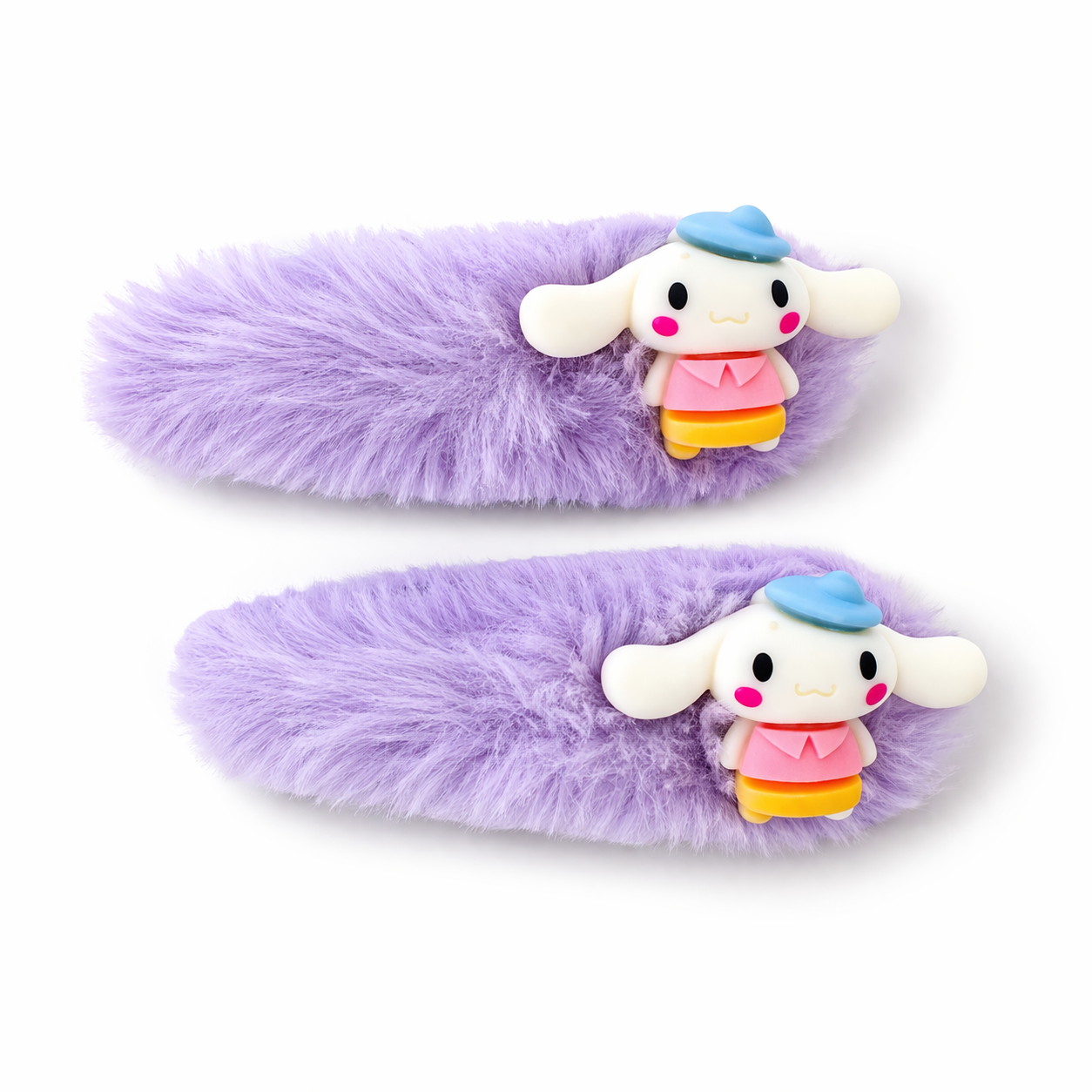 Soft Fur Bunny Hair Snap Set