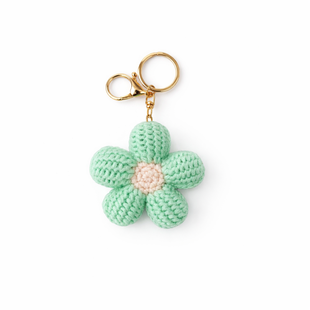 Crochet Flower KeyChain