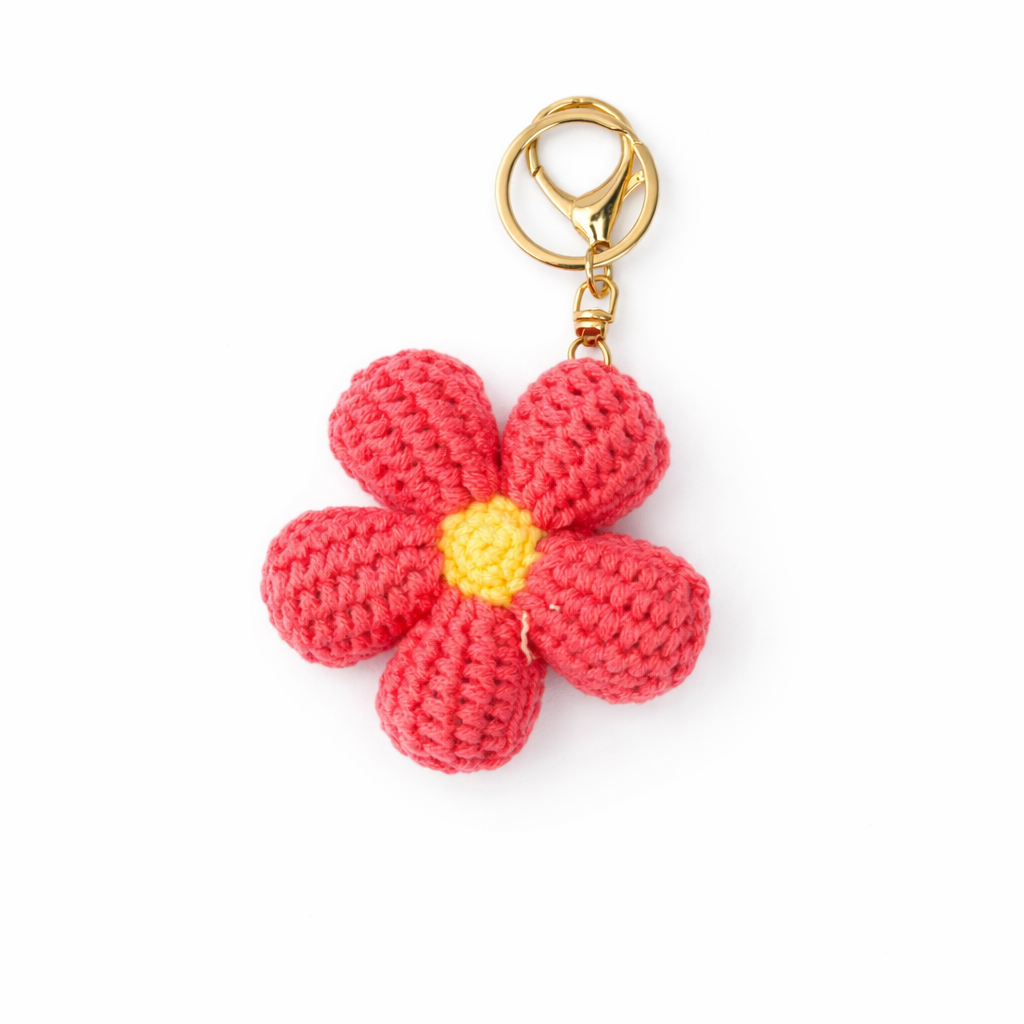 Crochet Flower KeyChain