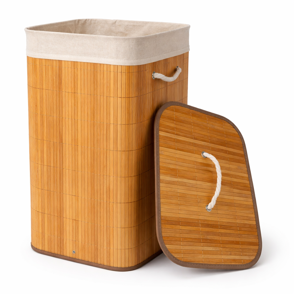 Bamboo laundry basket