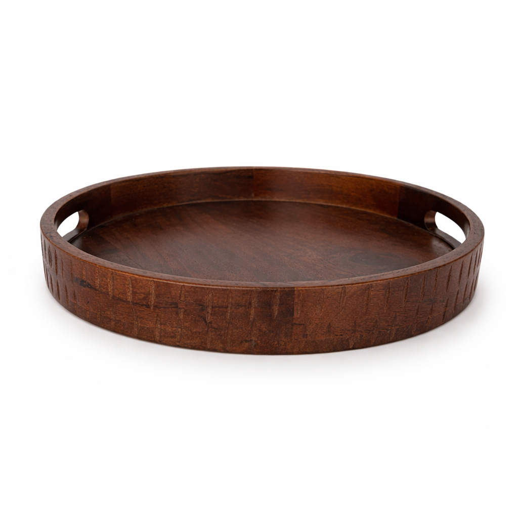 Premium Round craved Tray